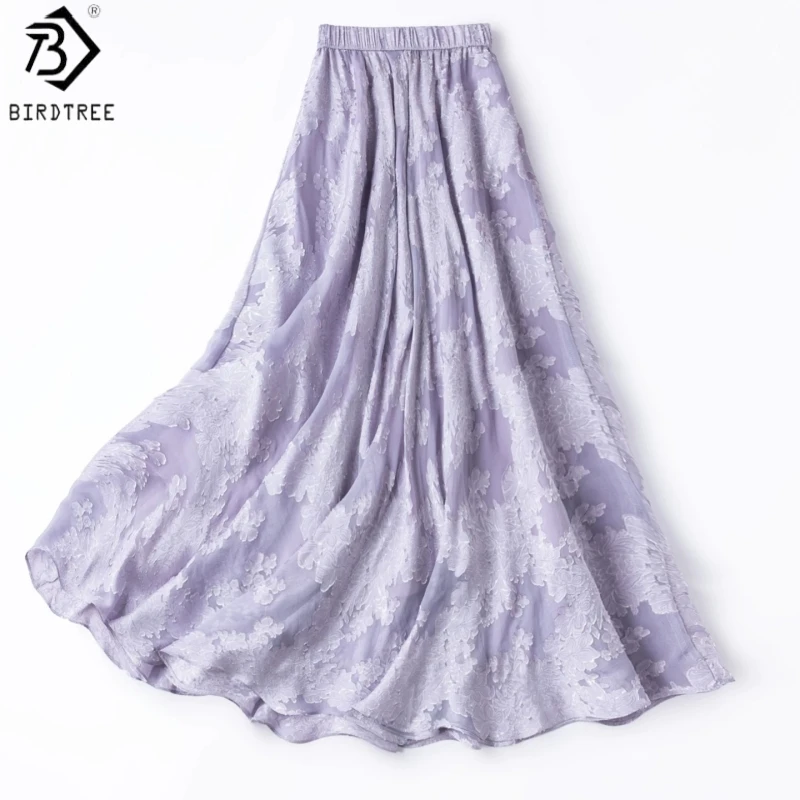 Birdtree, 100% Real Silk Skirt, Bias-cut, Women Clipped‑spot Voile Double Layer Skirts, Elastic Waist, 2026 Summer New D65709JF
Birdtree, 100% Real Silk Skirt, Bias-cut, Women Clipped‑spot Voile Double Layer Skirts, Elastic Waist, 2026 Summer New D65709JF