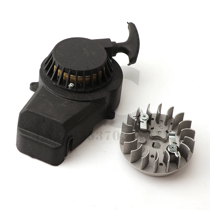 Black aluminum easy pull cord starter + flywheel for mini motorcycle 47CC 49CC two-stroke engine accessories
Black aluminum easy pull cord starter + flywheel for mini motorcycle 47CC 49CC two-stroke engine accessories
