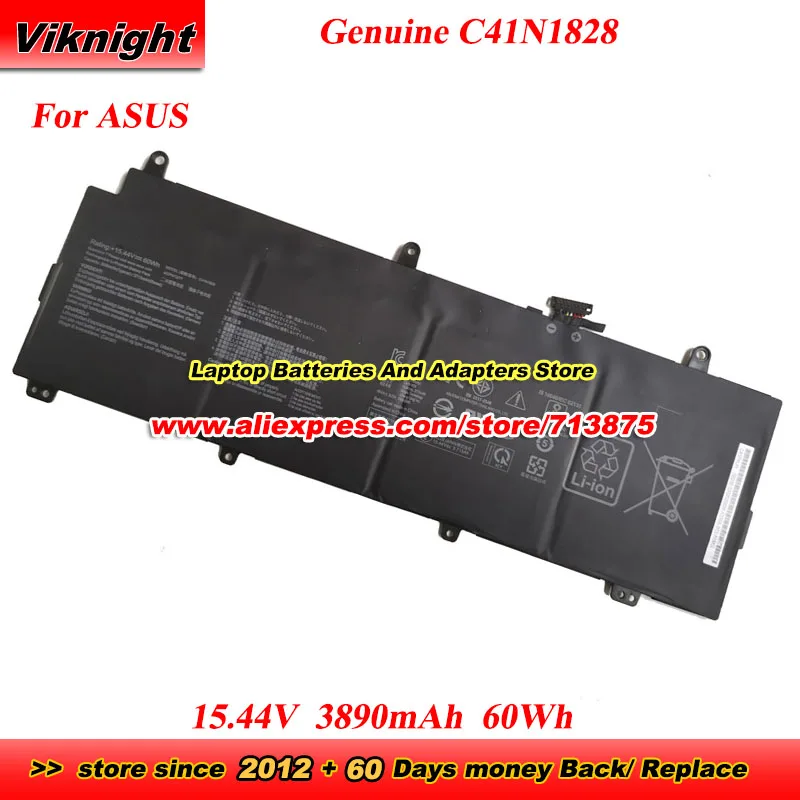 Оригинальный аккумулятор C41N1828 4ICP4/72/77 15,44 В 60 Втч для ASUS ROG Zephyrus S GX531GW GX531GS GX531GV GX531GX GX531GXR GX531GV-ES003T
Оригинальный аккумулятор C41N1828 4ICP4/72/77 15,44 В 60 Втч для ASUS ROG Zephyrus S GX531GW GX531GS GX531GV GX531GX GX531GXR GX531GV-ES003T