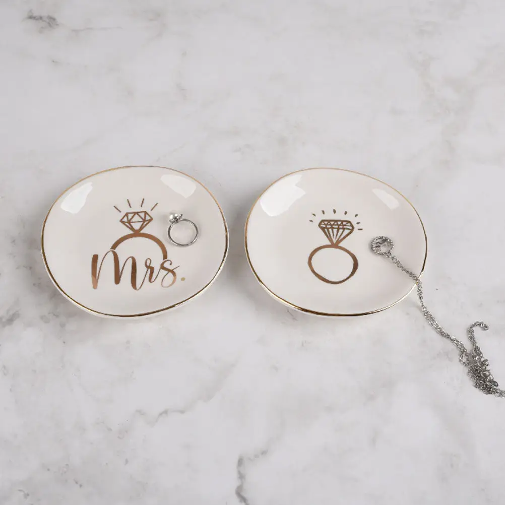 2Pcs Ceramic Jewelry Tray Organizer Multi-Functional Trinket Dish for Home Decor Vanity Table Accessory Ceramic Jewelry Plate
2Pcs Ceramic Jewelry Tray Organizer Multi-Functional Trinket Dish for Home Decor Vanity Table Accessory Ceramic Jewelry Plate