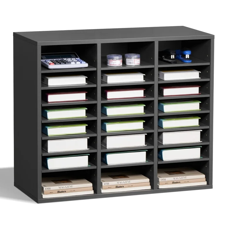 Grey Wooden Mailbox Organizer with Adjustable Shelves, 24-Compartment File Storage for Office Home Classroom – MDF Document Sorter
Grey Wooden Mailbox Organizer with Adjustable Shelves, 24-Compartment File Storage for Office Home Classroom – MDF Document Sorter