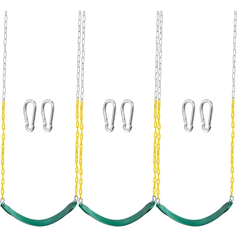 Комплект из 3-х зеленых прочных сидений для качелей JOYFY с цепью 66 дюймов и карабинами для детских уличных игровых площадок
Комплект из 3-х зеленых прочных сидений для качелей JOYFY с цепью 66 дюймов и карабинами для детских уличных игровых площадок