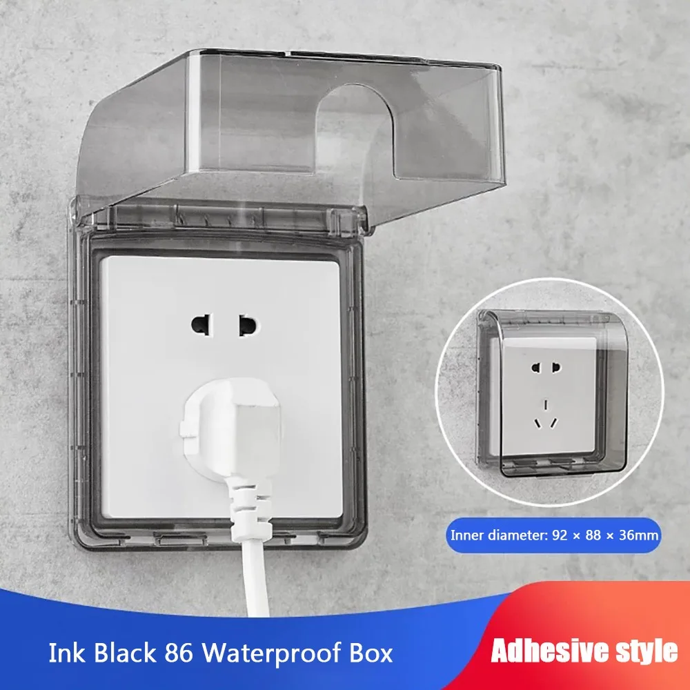 Wall-mounted Switch Protective Cover Plastic 86 Type Socket Waterproof Box Self-Adhesive Electric Plug Cover Bathroom
Wall-mounted Switch Protective Cover Plastic 86 Type Socket Waterproof Box Self-Adhesive Electric Plug Cover Bathroom