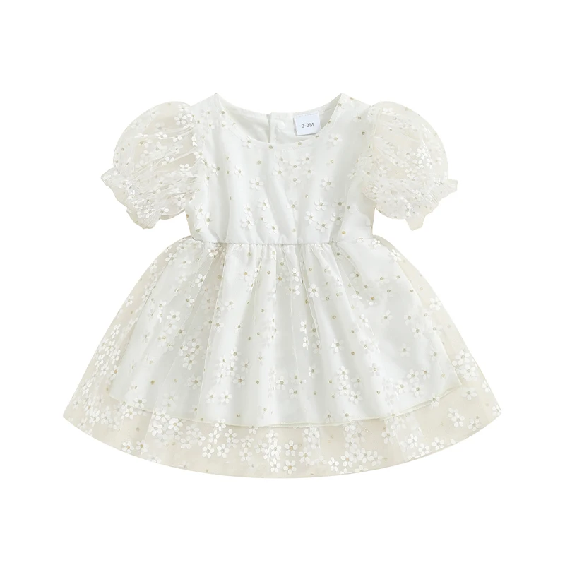 Baby Girls Floral Dress Short Sleeve Crew Neck Tulle Dress Princess A-line Dress for Casual Daily
Baby Girls Floral Dress Short Sleeve Crew Neck Tulle Dress Princess A-line Dress for Casual Daily