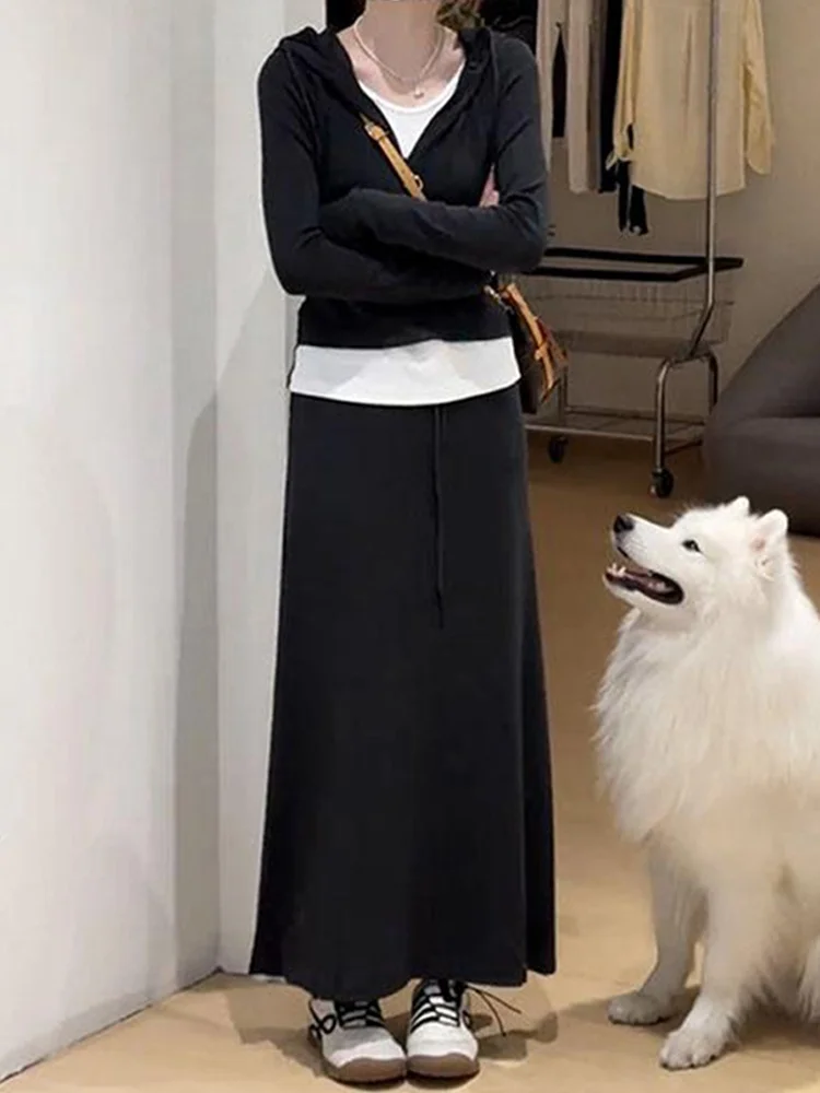 Korean Chic High-End Feeling Women's Autumnal Hooded Long Sleeve Sweatshirt High Waist Skirt Two-Piece Set Casual Style
Korean Chic High-End Feeling Women's Autumnal Hooded Long Sleeve Sweatshirt High Waist Skirt Two-Piece Set Casual Style