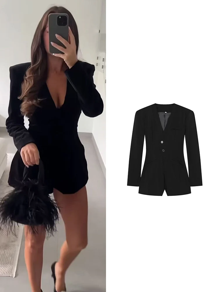 TFMLN New Women Black Rompers Elegant Solid V-Neck Slimming Long Sleeve Sexy Shorts Playsuits Fashion Female Suit Jumpsuit
TFMLN New Women Black Rompers Elegant Solid V-Neck Slimming Long Sleeve Sexy Shorts Playsuits Fashion Female Suit Jumpsuit