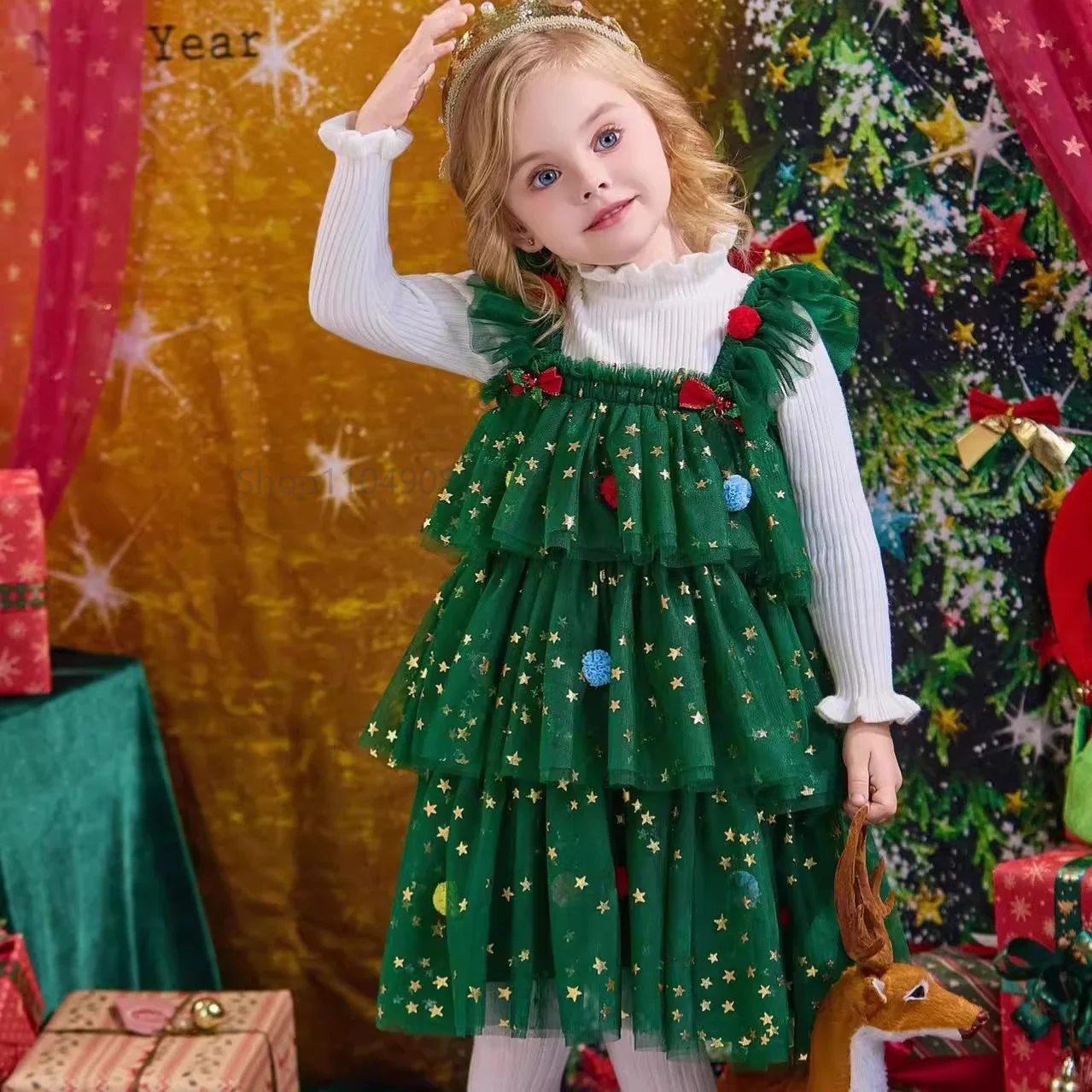 Christmas Theme Baby Girls Dress Toddler Infant Children Star Ball Sleeveless Layered Tulle Party Dresses Costumes
Christmas Theme Baby Girls Dress Toddler Infant Children Star Ball Sleeveless Layered Tulle Party Dresses Costumes