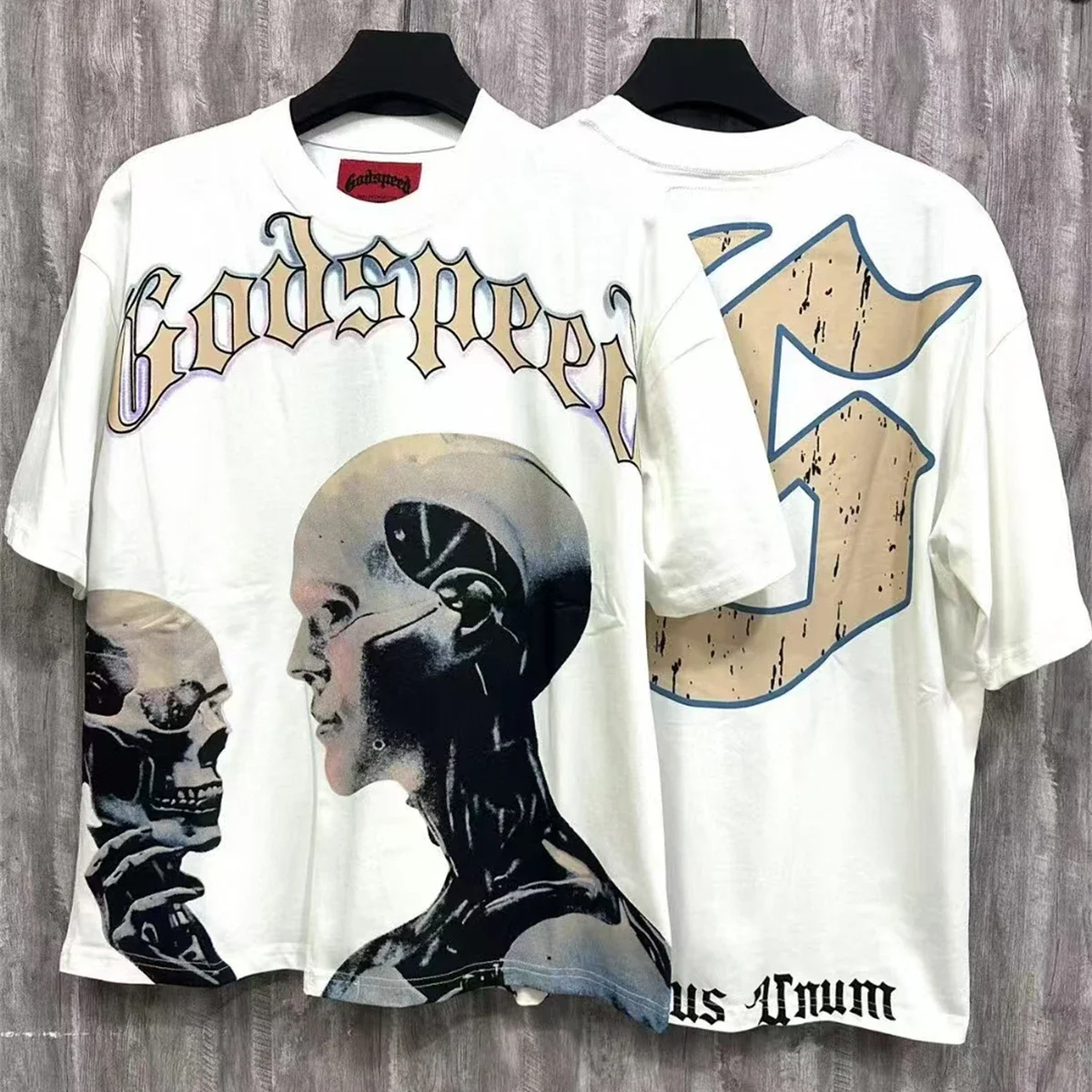 WHITE 2025ss GOD SPEED T-shirt Men Women Skeleton pattern Godspeed Top Tee Streetwear
WHITE 2025ss GOD SPEED T-shirt Men Women Skeleton pattern Godspeed Top Tee Streetwear