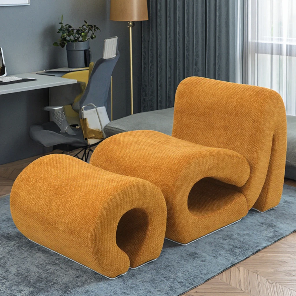 Modern One Set Fabric Chair Stool Comfortable Durable Chair Living Room Furniture Leisure Sofa Chair
Modern One Set Fabric Chair Stool Comfortable Durable Chair Living Room Furniture Leisure Sofa Chair
