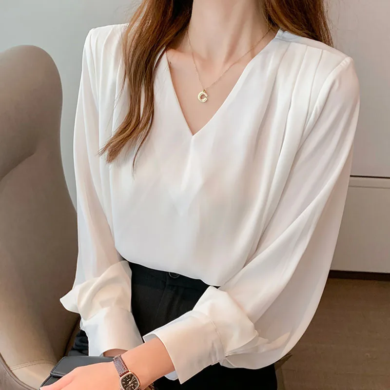 Chiffon Shirts Spring 2021 New French Style White Long Sleeve Bottoming Blouse and Tops Women Clothing Lantern Sleeve Solid 2719
Chiffon Shirts Spring 2021 New French Style White Long Sleeve Bottoming Blouse and Tops Women Clothing Lantern Sleeve Solid 2719