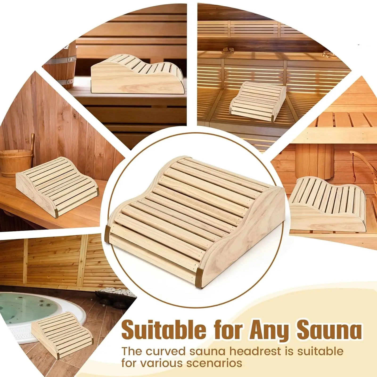 Sauna Headrest Ergonomic Supplies Comfortable Accessories Wooden Neck Pillow for Friend Gift Steam Rooms Home Bathing Women, Men
Sauna Headrest Ergonomic Supplies Comfortable Accessories Wooden Neck Pillow for Friend Gift Steam Rooms Home Bathing Women, Men