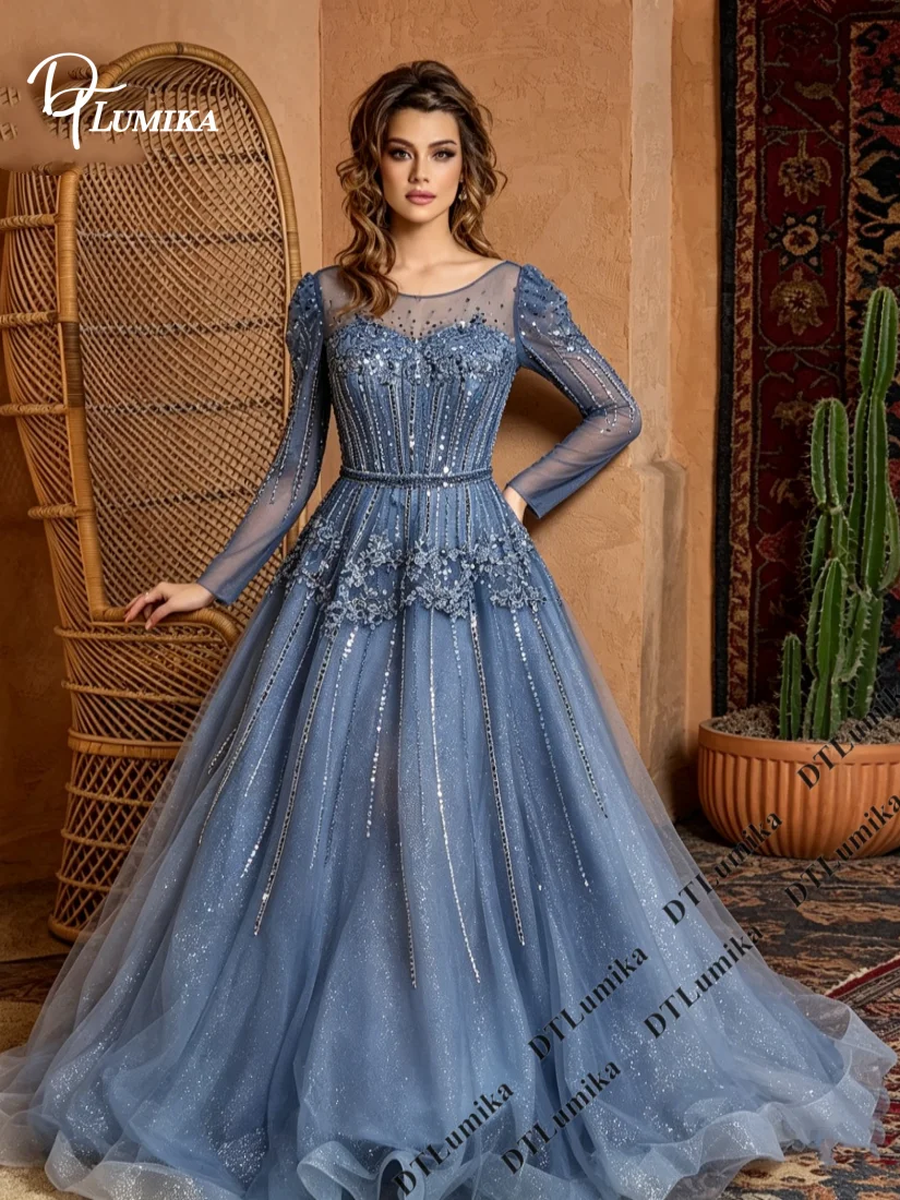 Sparkly Evening Gown Long Sleeves Beaded Bodice Glitter Tulle Ball Gown For Women Formal Party Prom Wedding Guest Occasion Wear
Sparkly Evening Gown Long Sleeves Beaded Bodice Glitter Tulle Ball Gown For Women Formal Party Prom Wedding Guest Occasion Wear