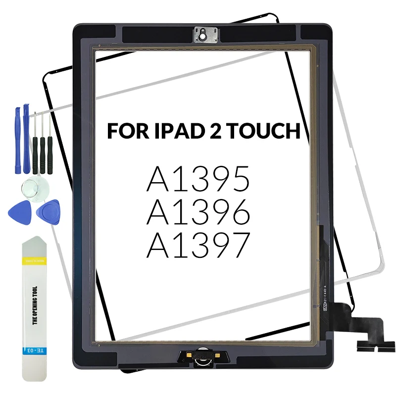 1Pcs For iPad 2 A1395 A1396 A1397 Display Touch screen Digitizer Panels Replacement Touchscreen Sensor Glass With Button + Tools
1Pcs For iPad 2 A1395 A1396 A1397 Display Touch screen Digitizer Panels Replacement Touchscreen Sensor Glass With Button + Tools