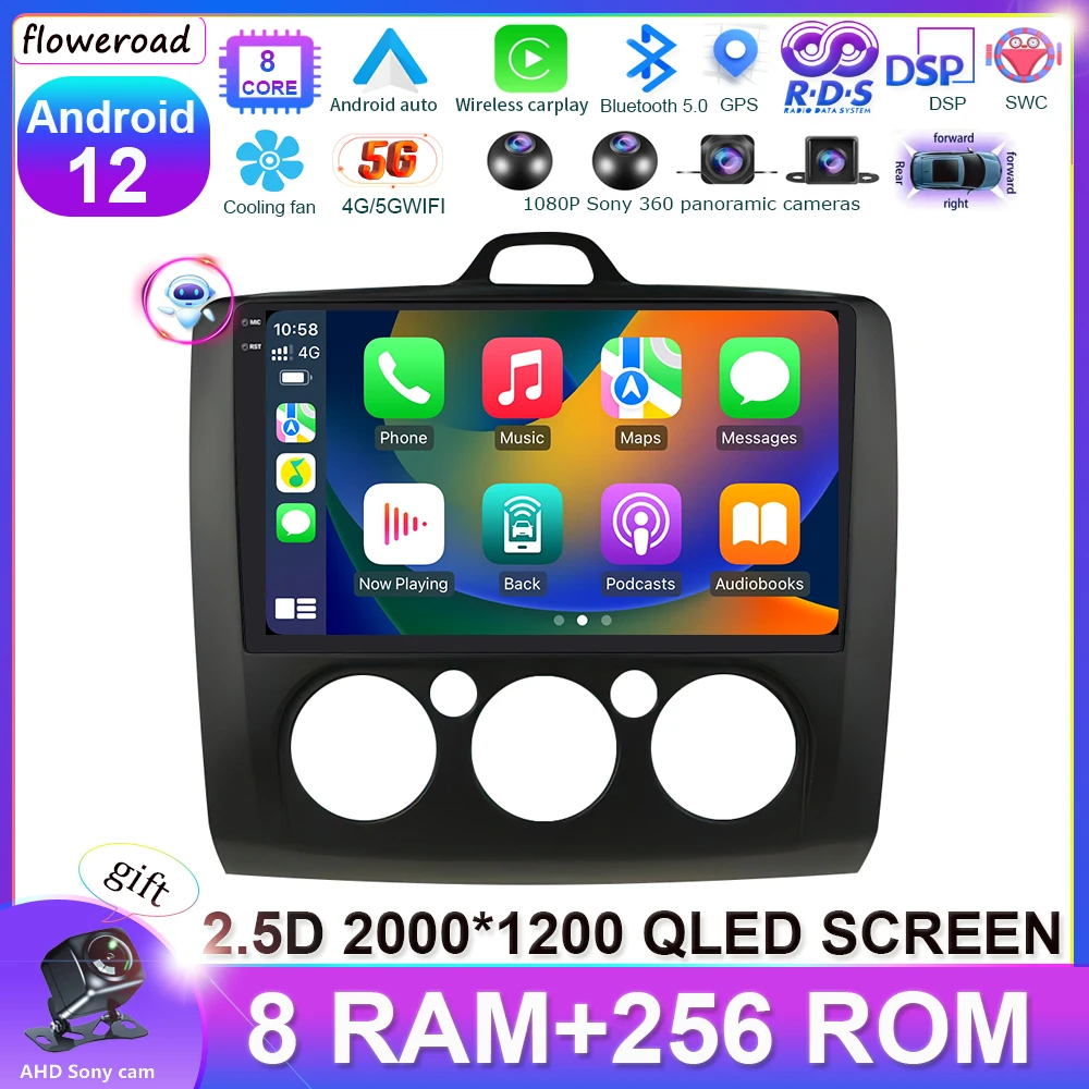 Автомагнитола для Ford Focus 2 Mk2 2004 - 2011 2000*1200 QLED Android 12, 8 ядер, 256 ГГц, мультимедийный видеоплеер, навигация, стерео, GPS
Автомагнитола для Ford Focus 2 Mk2 2004 - 2011 2000*1200 QLED Android 12, 8 ядер, 256 ГГц, мультимедийный видеоплеер, навигация, стерео, GPS