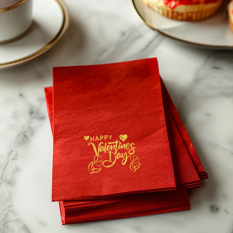 100Pcs 33×40CM 3-layer Gold foil napkin Love Valentine's Day Happy Home Tissue Festival
100Pcs 33×40CM 3-layer Gold foil napkin Love Valentine's Day Happy Home Tissue Festival
