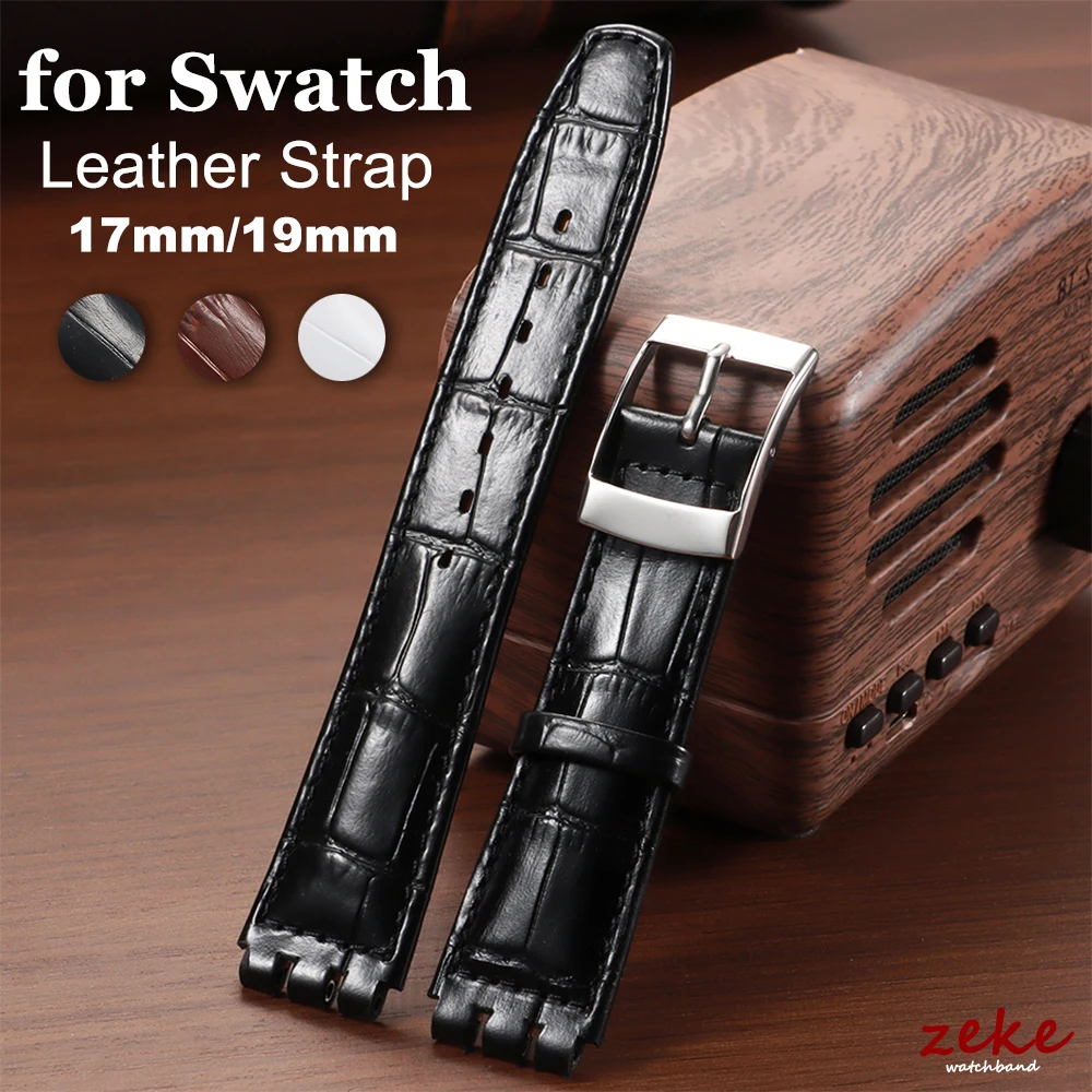 Cowhide Leather Watch Strap 17mm 19mm for Swatch Vintage Brown Quick Release Bracelets Soft Calfskin Wrist Band with Pin Buckle
Cowhide Leather Watch Strap 17mm 19mm for Swatch Vintage Brown Quick Release Bracelets Soft Calfskin Wrist Band with Pin Buckle