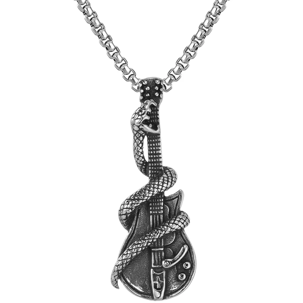 Guitar Necklace Cool for Men Male Stainless Steel Boy Jewelry Mens Boys Personalized Chain Pendant
Guitar Necklace Cool for Men Male Stainless Steel Boy Jewelry Mens Boys Personalized Chain Pendant