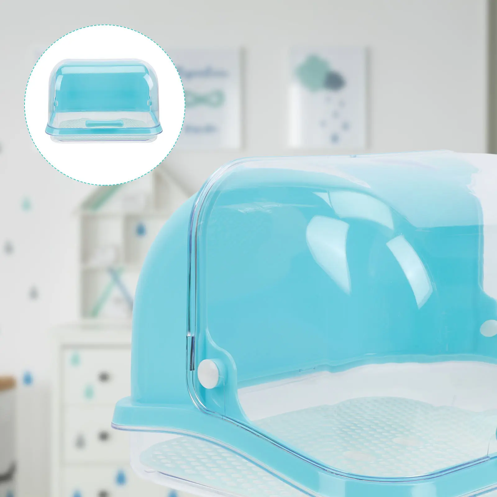 Blue Baby Bottle Organizer Durable Drying Box Nursery Utensil Container Baby Feeding Bottle Holder Space Saving
Blue Baby Bottle Organizer Durable Drying Box Nursery Utensil Container Baby Feeding Bottle Holder Space Saving