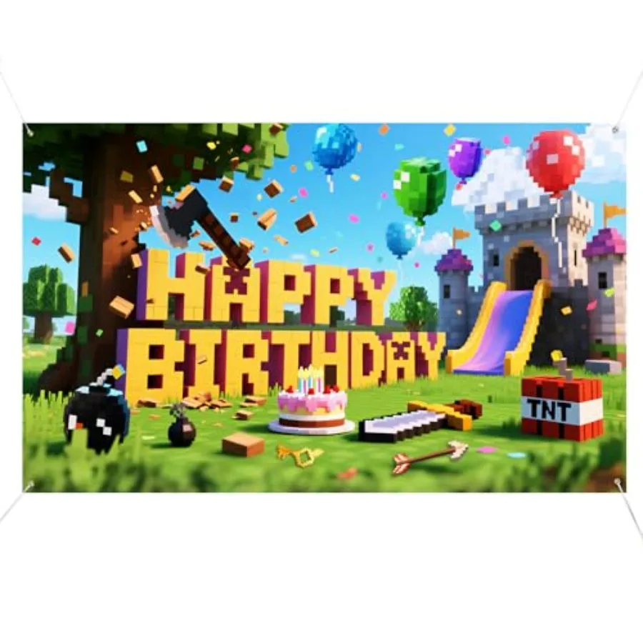 Happy Birthday Banner Pixel Birthday Decorations Pixel Theme Happy Birthday Decorations for Boys Colorful Party Backdrop for So
Happy Birthday Banner Pixel Birthday Decorations Pixel Theme Happy Birthday Decorations for Boys Colorful Party Backdrop for So
