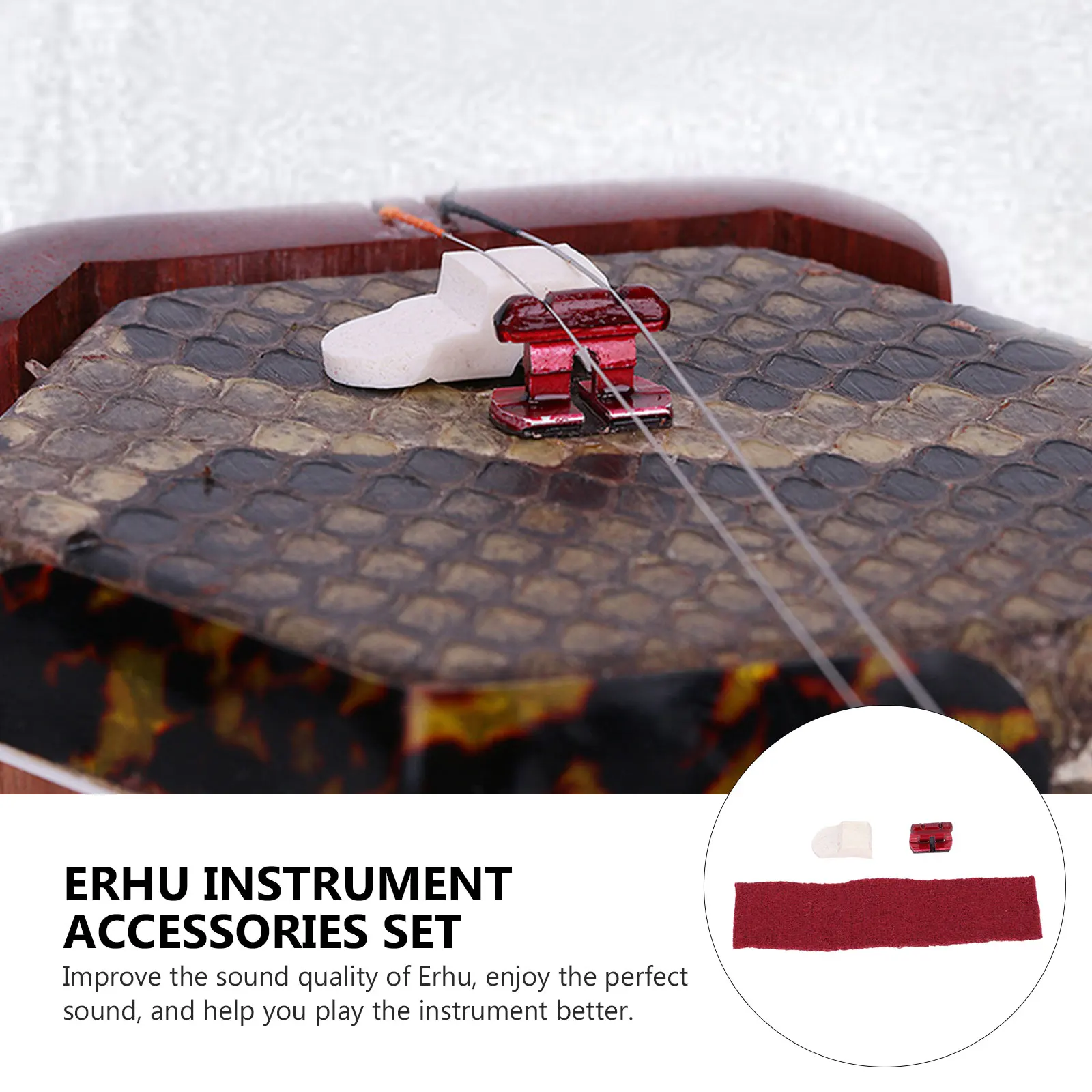 1 Set Practical Erhu Mute Pad Durable Bridge Replacement Improve Sound Quality Simple Design Music Instrument Accessory Erhu
1 Set Practical Erhu Mute Pad Durable Bridge Replacement Improve Sound Quality Simple Design Music Instrument Accessory Erhu