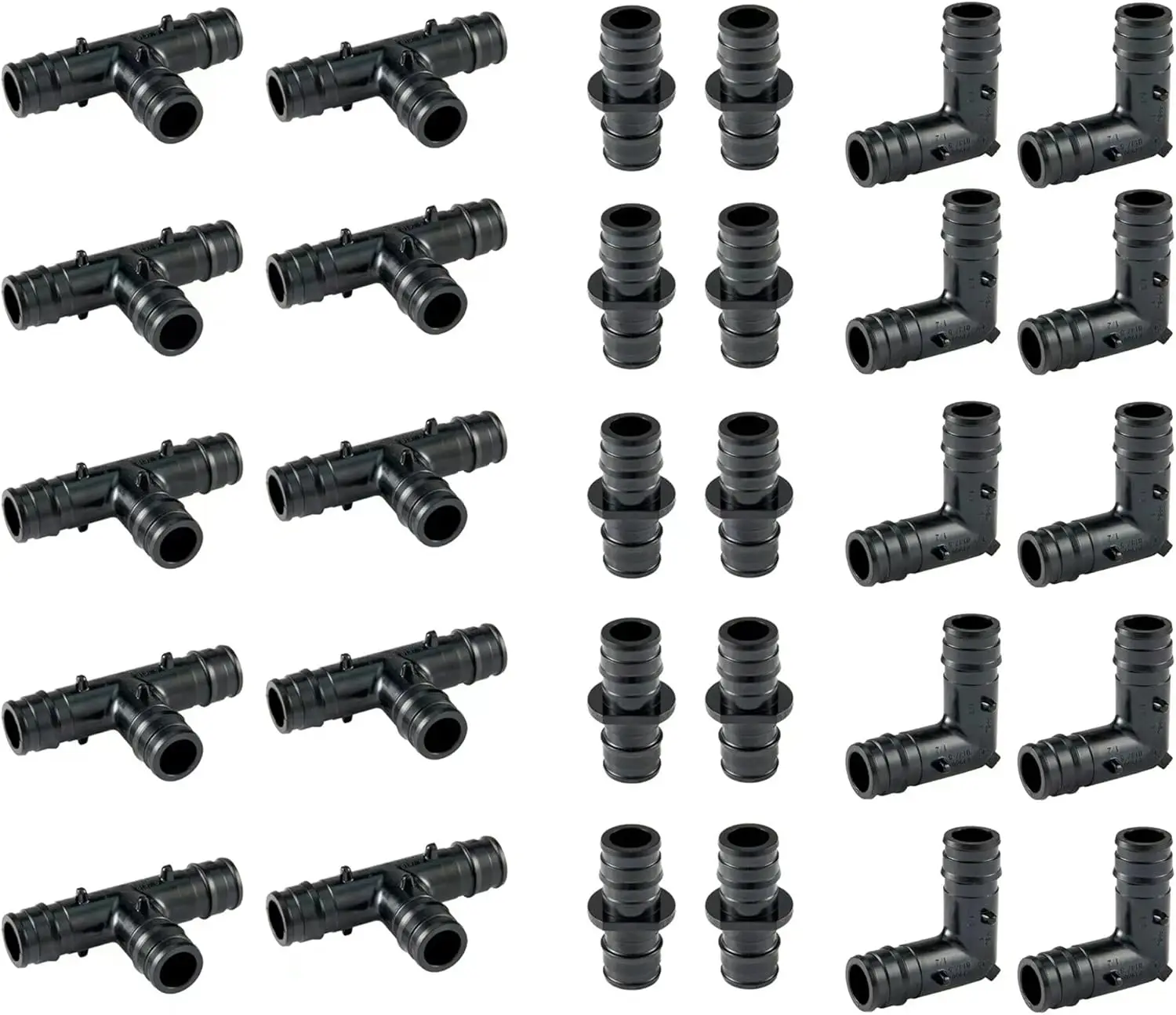 Pack of 30 PPSU Pex-a Expansion Fittings: Tee, Elbow, Coupling - 10 Each for Plumbing
Pack of 30 PPSU Pex-a Expansion Fittings: Tee, Elbow, Coupling - 10 Each for Plumbing