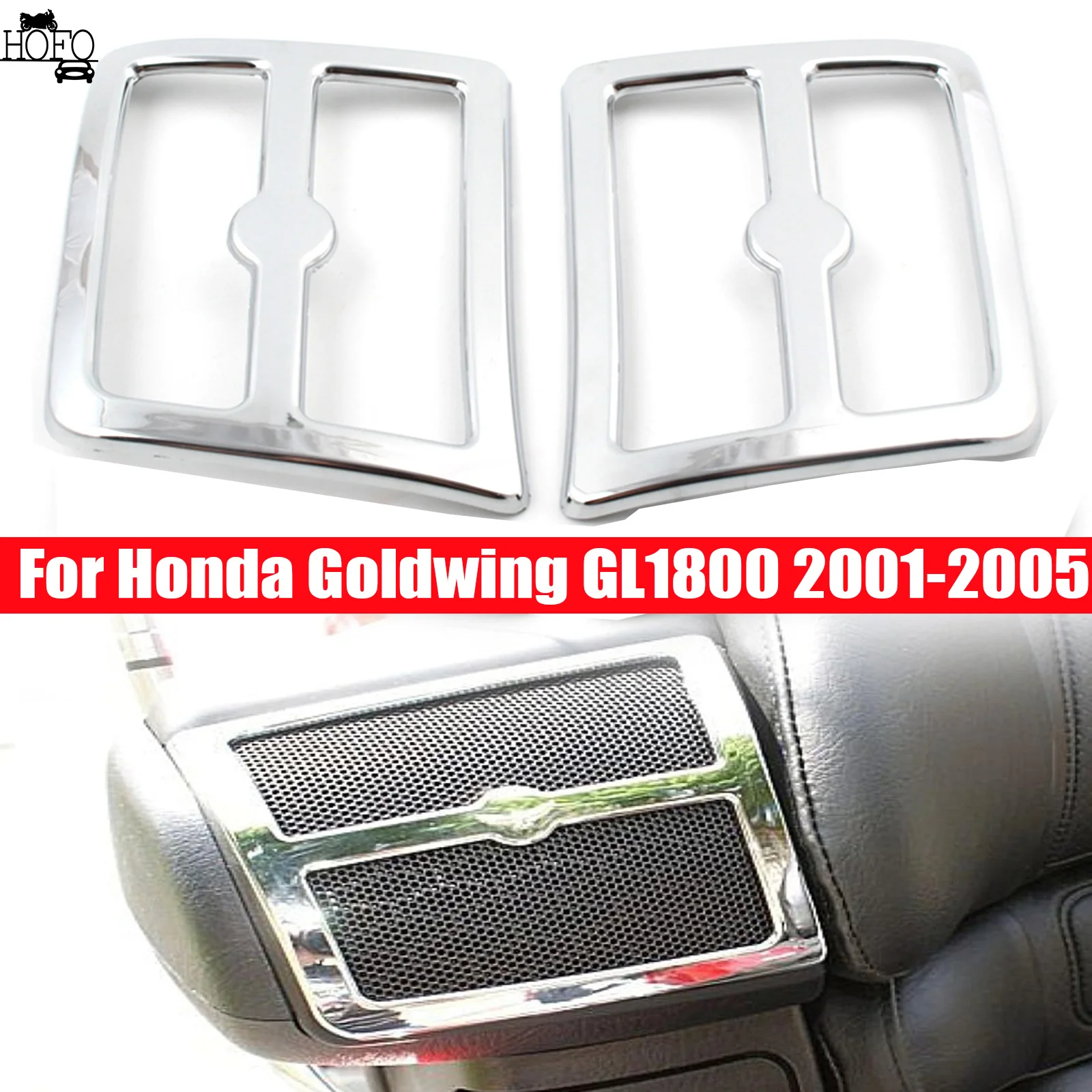 Motorcycle Rear Speaker Grilles Accents Chrome Decorative Cover For Honda Goldwing GL1800 2001-2005
Motorcycle Rear Speaker Grilles Accents Chrome Decorative Cover For Honda Goldwing GL1800 2001-2005