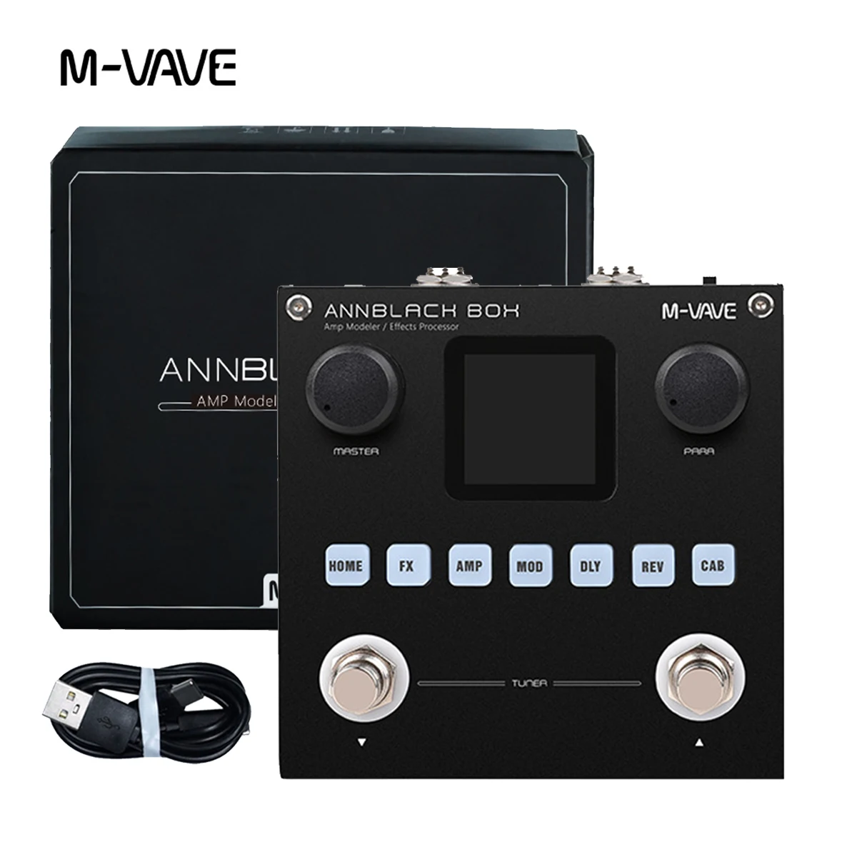 M-VAVE ANNBLACK BOX Guitar/Bass Multi-Effects Processor –60+ Effects, 20 Amp Models, 40+40 Presets, Bluetooth, 10h Battery
M-VAVE ANNBLACK BOX Guitar/Bass Multi-Effects Processor –60+ Effects, 20 Amp Models, 40+40 Presets, Bluetooth, 10h Battery