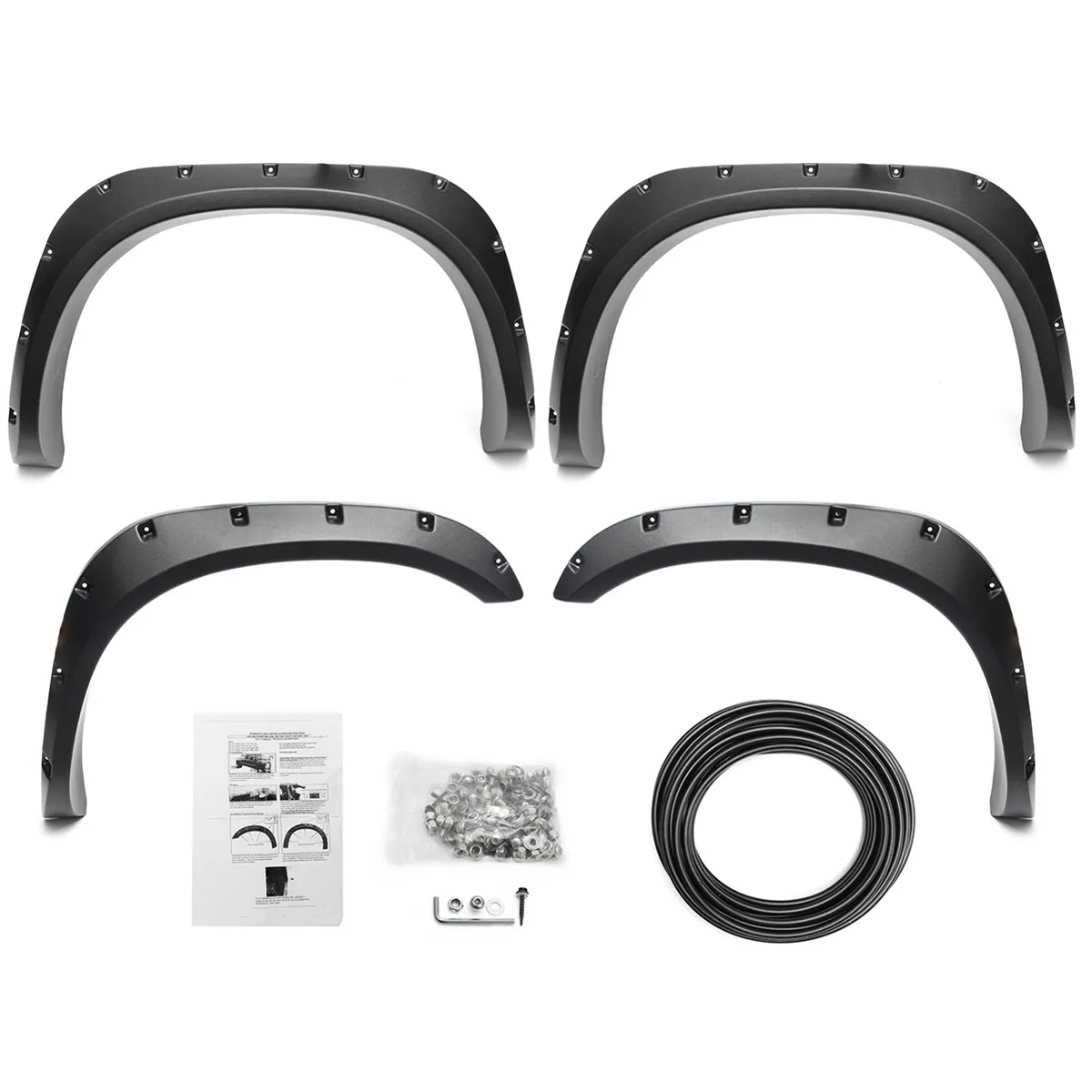 Pickup Truck Plastic Fender Flares Car Wheel Arch Fender Flares for Dodge Ram 1500 05-08
Pickup Truck Plastic Fender Flares Car Wheel Arch Fender Flares for Dodge Ram 1500 05-08