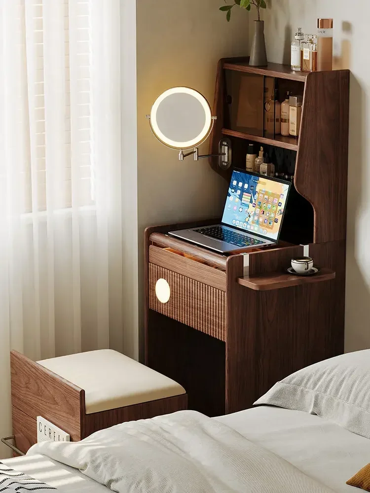 H1 solid wood dressing table walnut bedroom bedside makeup table
H1 solid wood dressing table walnut bedroom bedside makeup table