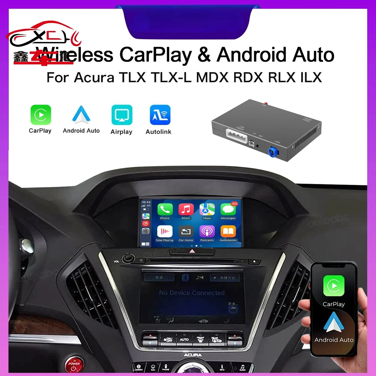 Wireless CarPlay Android Auto For Acura TLX TLX-L MDX RDX RLX ILX 2014-2019 OEM Car Interface Upgrade Decoder Box MuItimedia
Wireless CarPlay Android Auto For Acura TLX TLX-L MDX RDX RLX ILX 2014-2019 OEM Car Interface Upgrade Decoder Box MuItimedia
