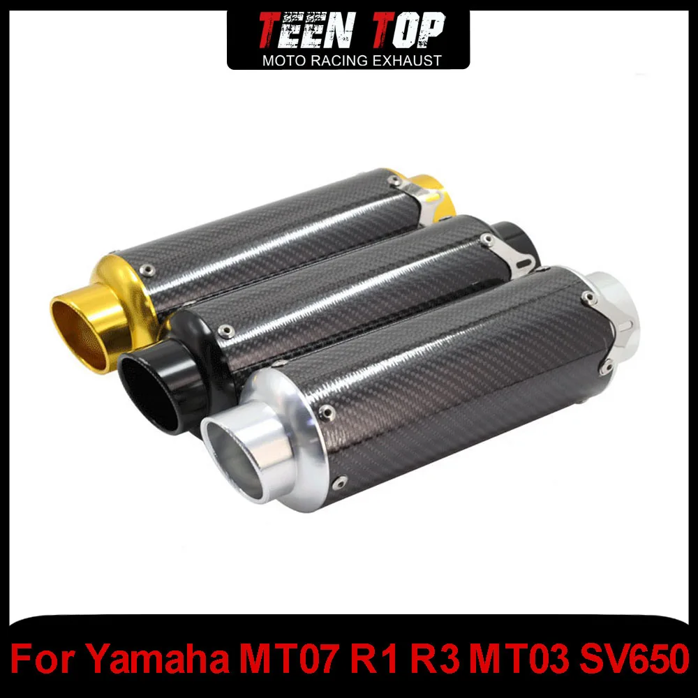 Universal Motorcycle System Carbon Fiber SC For Yamaha MT07 R1 R3 MT03 SV650 Exhaust Muffler CNC Silencieux Moto Escape 51mm
Universal Motorcycle System Carbon Fiber SC For Yamaha MT07 R1 R3 MT03 SV650 Exhaust Muffler CNC Silencieux Moto Escape 51mm