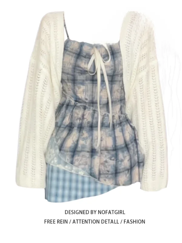 Spring New Hollow out Sun Protection Cardigan Top plus Size Trendy Korean Style Two Piece Set Warm Commute Style Casual Wear
Spring New Hollow out Sun Protection Cardigan Top plus Size Trendy Korean Style Two Piece Set Warm Commute Style Casual Wear