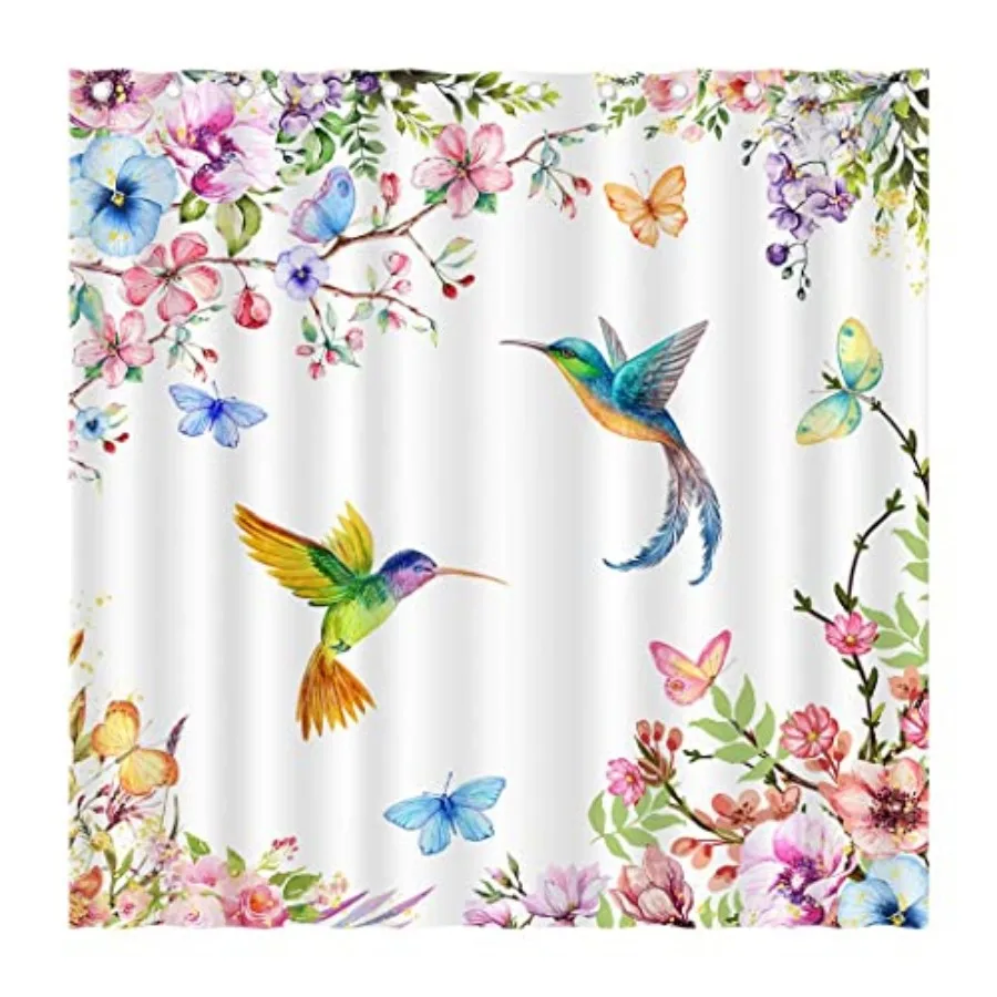 Spring Hummingbird Shower Curtain for Bathroom - Floral Bird Shower Curtain with 12 Hooks - Washable Durable Polyester Fabric -
Spring Hummingbird Shower Curtain for Bathroom - Floral Bird Shower Curtain with 12 Hooks - Washable Durable Polyester Fabric -