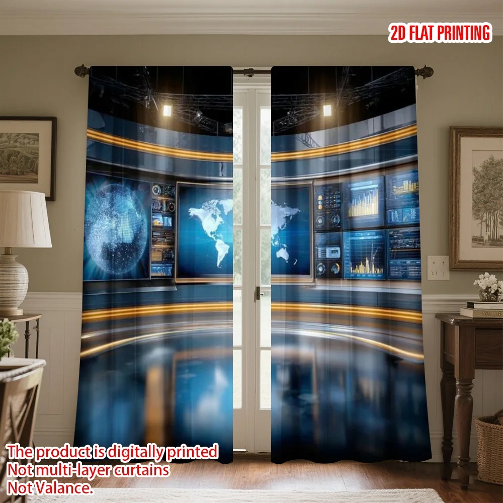 2D flat printing 2pcs Curtain Drapes Modern Global Monitoring Digital Printed Polyester Drapes Festive Curtains Perfect for
2D flat printing 2pcs Curtain Drapes Modern Global Monitoring Digital Printed Polyester Drapes Festive Curtains Perfect for