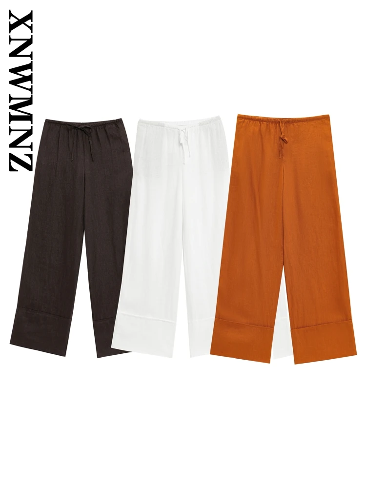 XNWMNZ 2025 Summer New Lady Vintage Long Pants High Waist Commuting Woman's Lace Wide Leg Pants Ruffles Loose Fit Bottoms Print
XNWMNZ 2025 Summer New Lady Vintage Long Pants High Waist Commuting Woman's Lace Wide Leg Pants Ruffles Loose Fit Bottoms Print