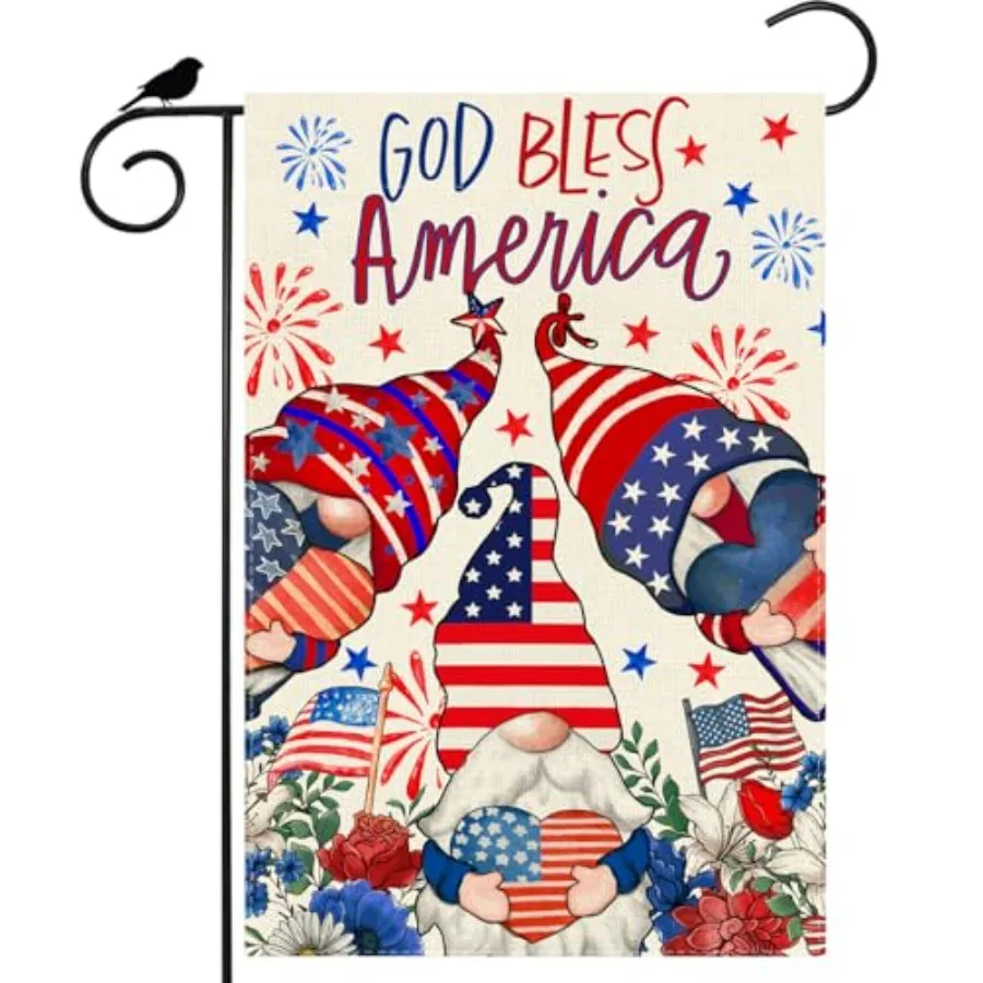 Gnomes Love Hearts Flowers America Stars 4th of July Garden Flag 12x18 Inch Patriotic Memorial Day Double Sided Small Mini Yard
Gnomes Love Hearts Flowers America Stars 4th of July Garden Flag 12x18 Inch Patriotic Memorial Day Double Sided Small Mini Yard