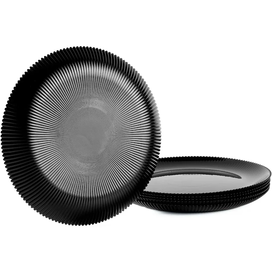 7,5-дюймовая ребристая тарелка для закусок для салата, набор из 6 круглых маленьких черных тарелок из опалового стекла для десертной кухонной посудомоечной машины и микроволновой печи
7,5-дюймовая ребристая тарелка для закусок для салата, набор из 6 круглых маленьких черных тарелок из опалового стекла для десертной кухонной посудомоечной машины и микроволновой печи