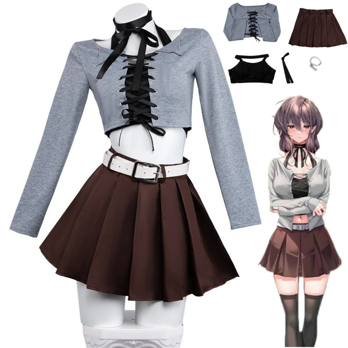 Game Amakano Sweet Girlfriend Yanagi Shion Cosplay Costume Japanese-style JK Skirt Grey Tops Uniform Woman Sexy Daily Suit
Game Amakano Sweet Girlfriend Yanagi Shion Cosplay Costume Japanese-style JK Skirt Grey Tops Uniform Woman Sexy Daily Suit