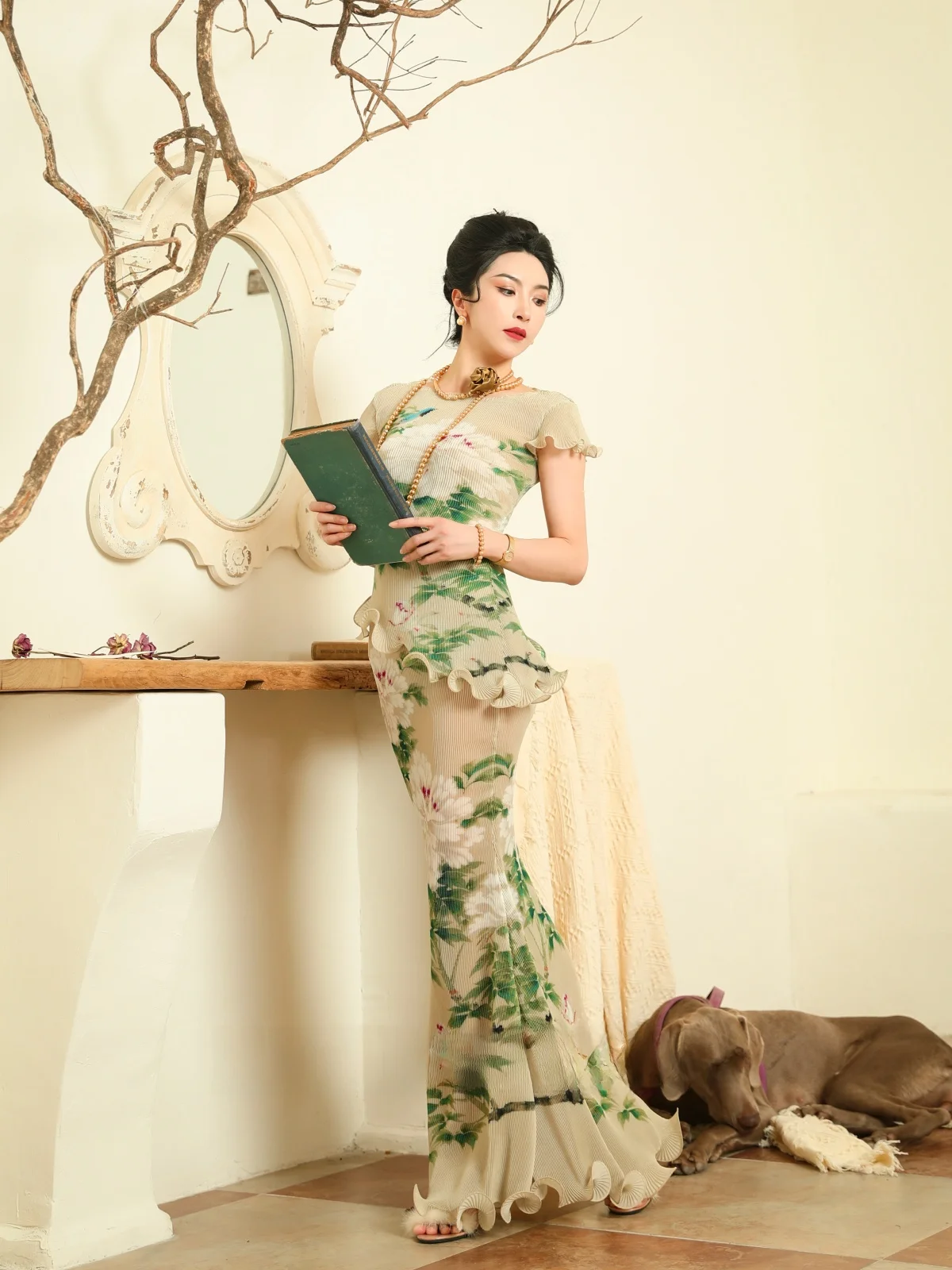 Ele Long f Skirt Set with Bubble ort Sve One oulder Folded Arm Covering Top by Xuan ng Ji for Women
Ele Long f Skirt Set with Bubble ort Sve One oulder Folded Arm Covering Top by Xuan ng Ji for Women