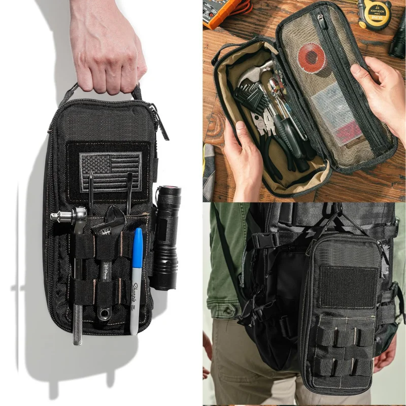 Уличная сверхмощная маленькая сумка для инструментов, многофункциональная ручная сумка для инструментов, портативная сумка для хранения инструментов
Уличная сверхмощная маленькая сумка для инструментов, многофункциональная ручная сумка для инструментов, портативная сумка для хранения инструментов