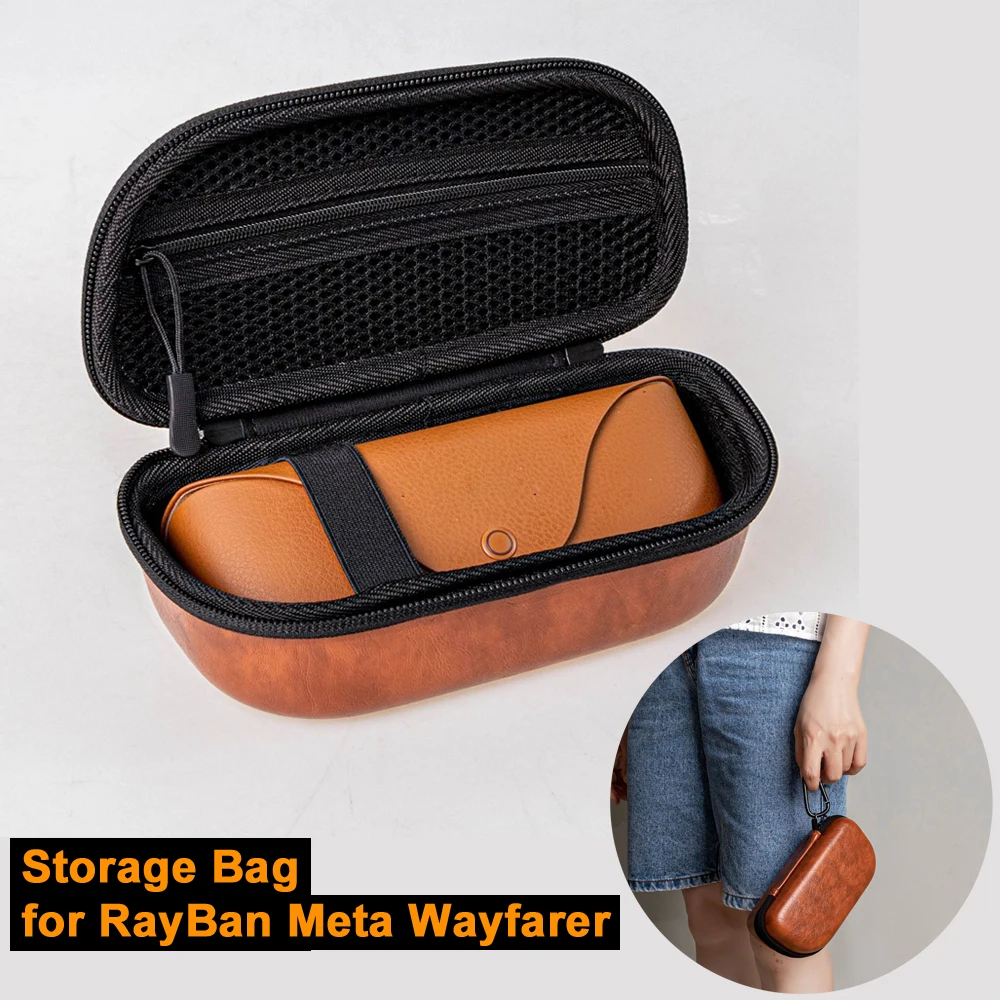 Портативная сумка для хранения умных очков RayBan Meta Wayfarer, жесткая коробка для переноски с пряжкой, чехол из искусственной кожи с защитой от падения
Портативная сумка для хранения умных очков RayBan Meta Wayfarer, жесткая коробка для переноски с пряжкой, чехол из искусственной кожи с защитой от падения