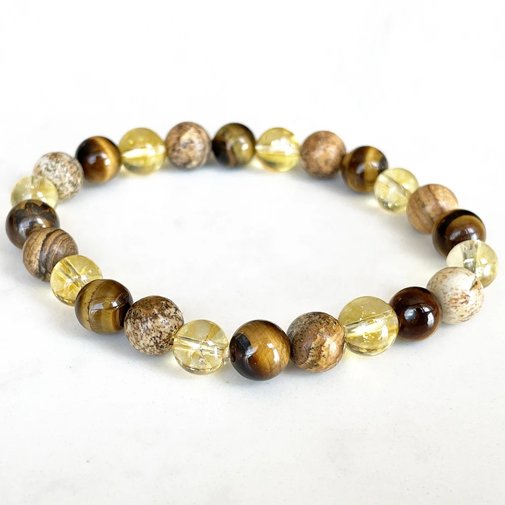 MG1712 Womens Libra Zodiac Bracelet 8 MM Tiger Eye Citrine Picture Jasper Chakra Beads Wrist Mala Natural Gemstone Jewelry
MG1712 Womens Libra Zodiac Bracelet 8 MM Tiger Eye Citrine Picture Jasper Chakra Beads Wrist Mala Natural Gemstone Jewelry