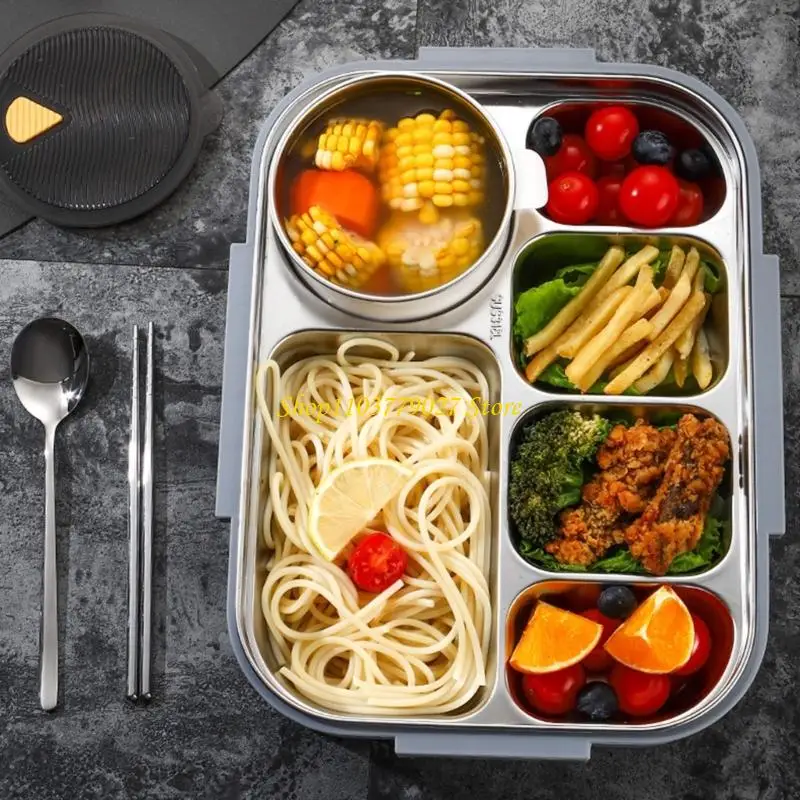 C4DF Thermal Lunch Box With 6 Compartments Stainless Steel Leak Proof Divided Container For Picnics Office School Meals
C4DF Thermal Lunch Box With 6 Compartments Stainless Steel Leak Proof Divided Container For Picnics Office School Meals