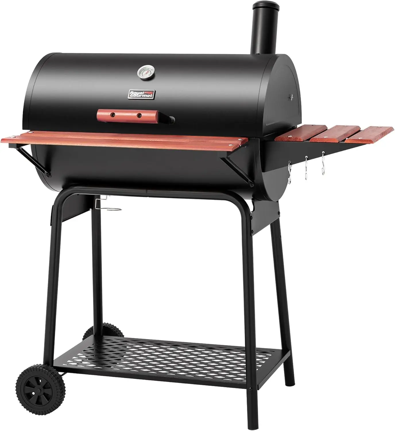 30-Inch Barrel Charcoal Grill with Wood-Painted Side Front Table, 627 Sq In Cooking Area, for Outdoor Backyard, Patio, and Parties, Black
30-Inch Barrel Charcoal Grill with Wood-Painted Side Front Table, 627 Sq In Cooking Area, for Outdoor Backyard, Patio, and Parties, Black