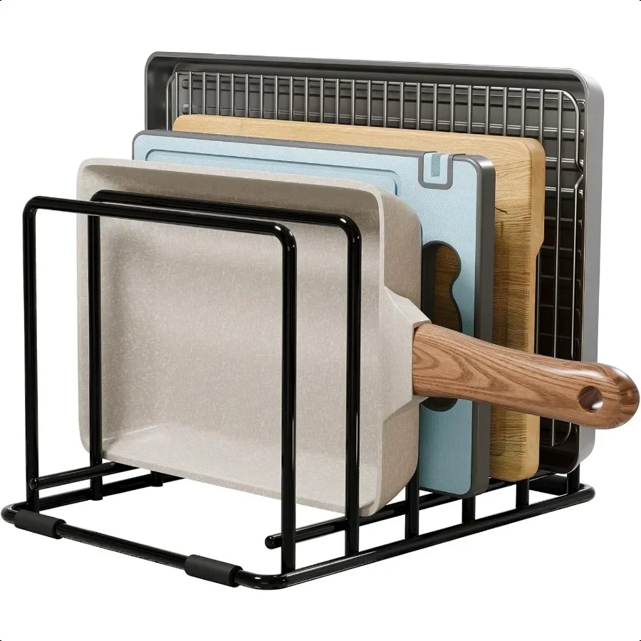 Kitchen Pan Organizer and Pot Rack 5Slot Steel Holder for Thin Pans Baking Trays and Cutting Boards SpaceSaving Storage
Kitchen Pan Organizer and Pot Rack 5Slot Steel Holder for Thin Pans Baking Trays and Cutting Boards SpaceSaving Storage