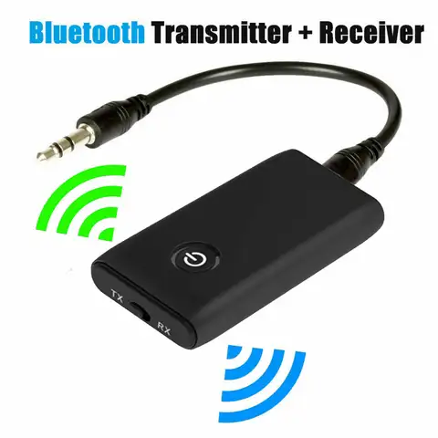 Bluetooth 5.0 transmissor receptor adaptador de áudio sem fio 2 em 1 a2dp 3.5mm jack aux adaptador bluetooth para pc tv fone de ouvido carro