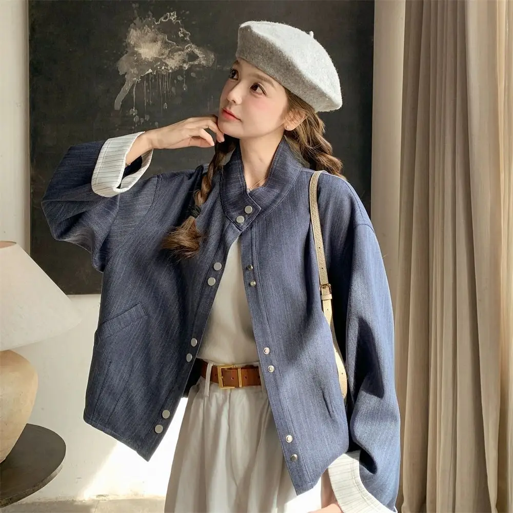 Korea Gray Striped Spliced Work Jacket Women'S Spring Autumn 2025 New Trend Jacket Short Long-Sleeved Windbreaker
Korea Gray Striped Spliced Work Jacket Women'S Spring Autumn 2025 New Trend Jacket Short Long-Sleeved Windbreaker