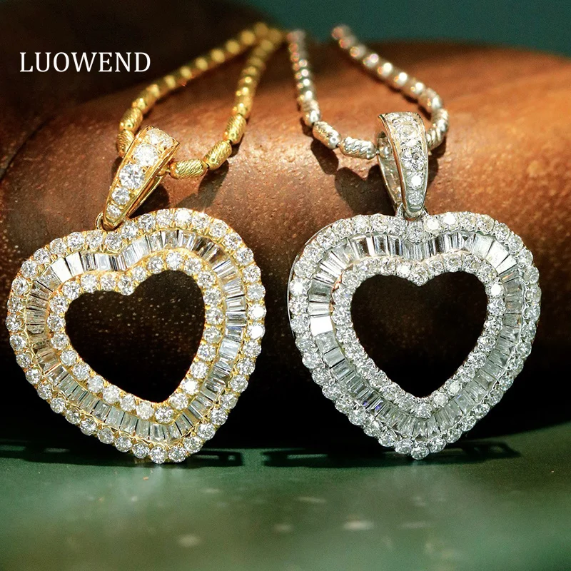 LUOWEND 100% 18K White/Yellow Gold Pendant Heart Shape Real Natural Diamond Necklace Pendant for Women High Party Jewelry
LUOWEND 100% 18K White/Yellow Gold Pendant Heart Shape Real Natural Diamond Necklace Pendant for Women High Party Jewelry