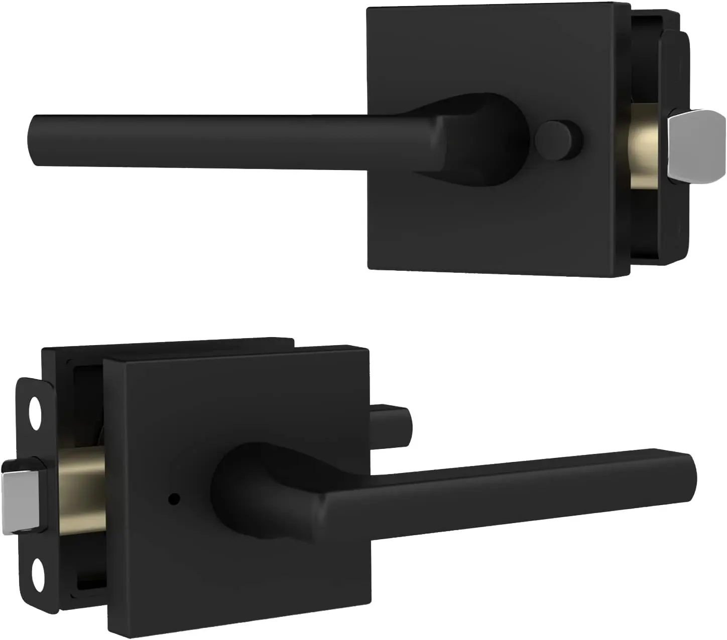 Keyless Privacy Lever Door Handle for Hallway Closet Bathroom, Reversible Design, Fits Standard Doors, Matte Black 1 Pack
Keyless Privacy Lever Door Handle for Hallway Closet Bathroom, Reversible Design, Fits Standard Doors, Matte Black 1 Pack