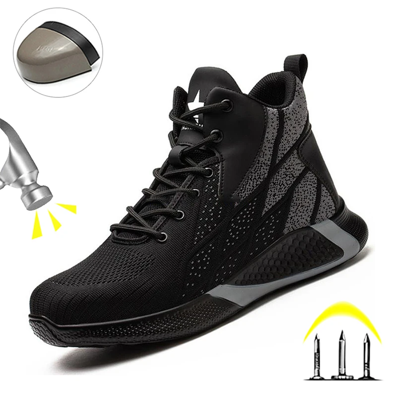 Неразрушимая защитная обувь для мужчин, противопрокольные мужские рабочие ботинки со стальным носком, легкие нескользящие ботинки со стальным носком
Неразрушимая защитная обувь для мужчин, противопрокольные мужские рабочие ботинки со стальным носком, легкие нескользящие ботинки со стальным носком